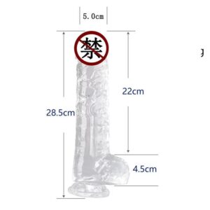 Transparent Dildo (with balls, XXL)